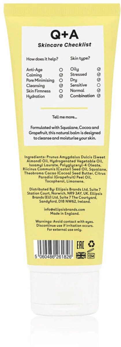 Q+A Grapefruit Cleansing Balm - 3 x 125 ml - Voordeelverpakking