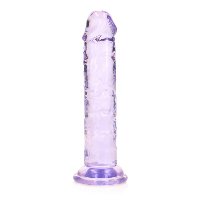 RealRock by Shots Rechtdoor Realistische Dildo met Zuignap - 6'' / 14,5 - Paars - 14.5 cm