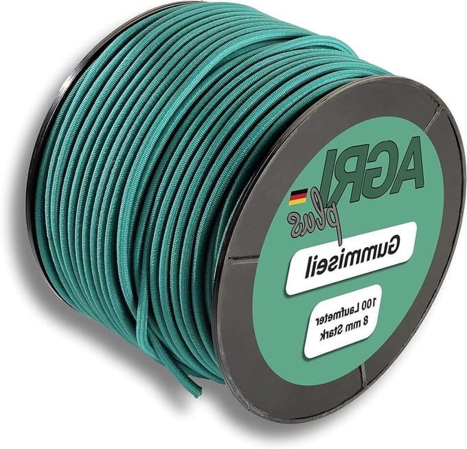 Rubbertouw Expander - Spankabel Koord - Zeilen Bevestigen - Hoge Scheurvastheid - 6 mm 100m - Groen