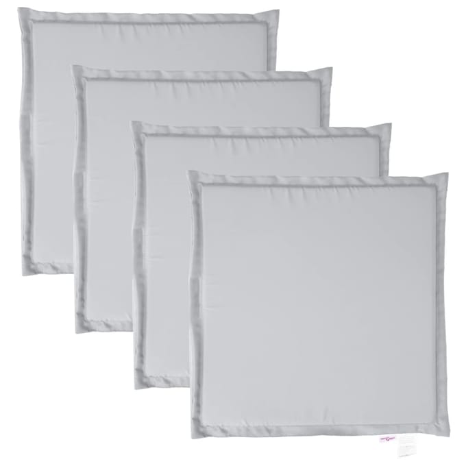 vidaXL - Tuinzitkussens - 4 - st - vierkant - 45x45x2 - cm - lichtgrijs