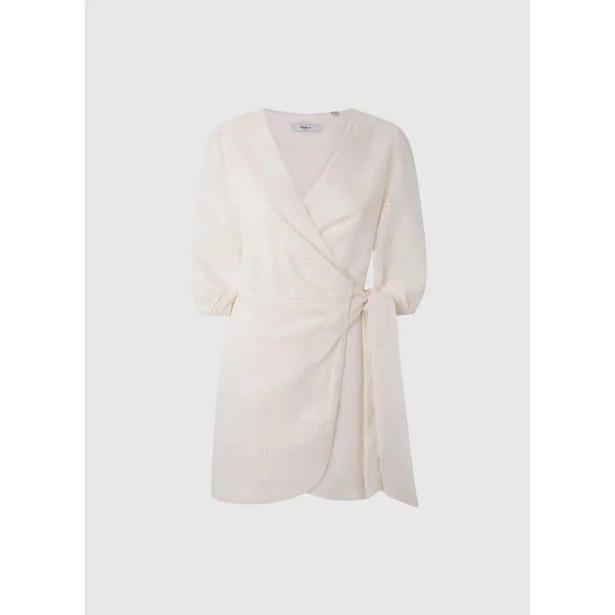 Pepe Jeans Dasha Korte Mouwen Korte Jurk Beige XS Vrouw