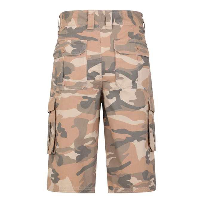 Mountain Warehouse Heren Camo Cargo Shorts (Bruin)