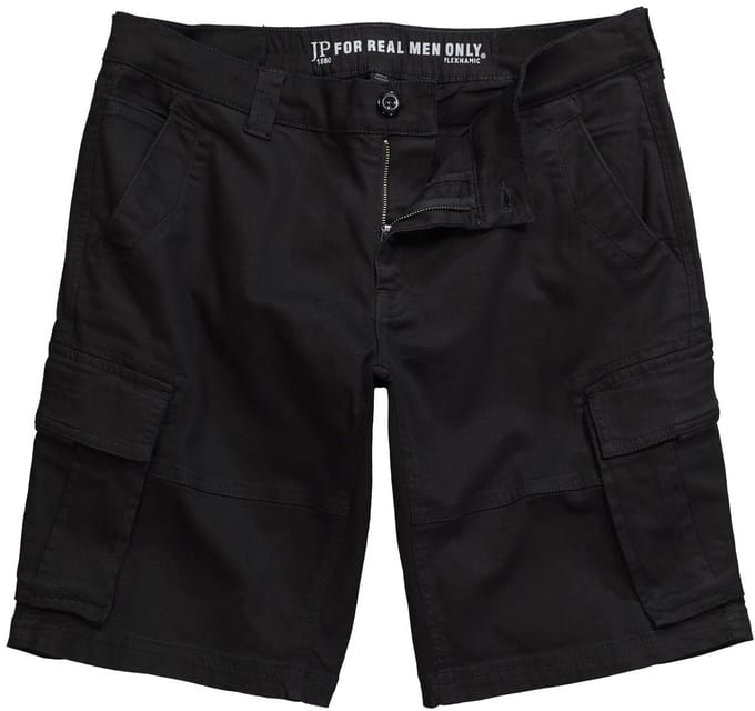 JP 1880 - Heren - Cargobermuda Buik-Fit cargozakken - Zwart - Maat 62