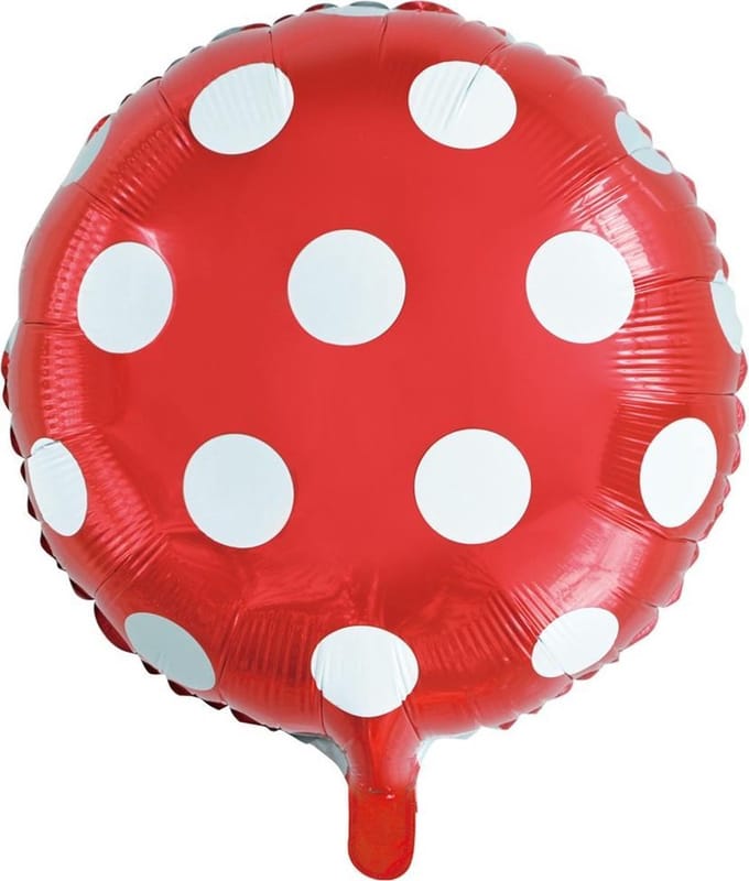 Folieballon Stippen Rood