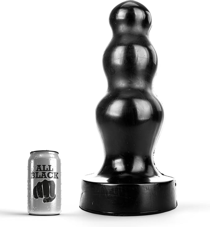 All Black Buttplug 38 cm - zwart