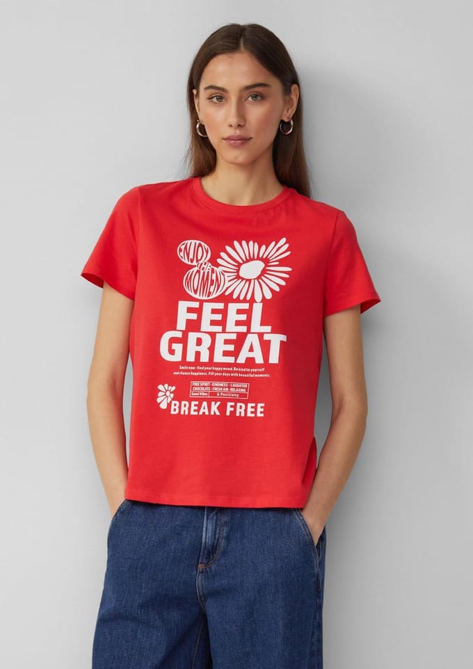 T-shirt dames QS Feel Great