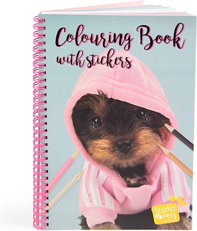 Studio Pets® Kleurboek met Stickers A5 – Yorkshire Terriër Hond – kleurboek voor kinderen