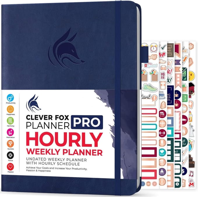 Ongeplande A4 Week- en Maandplanner met Tijdslots - Visie & Doelenplanner