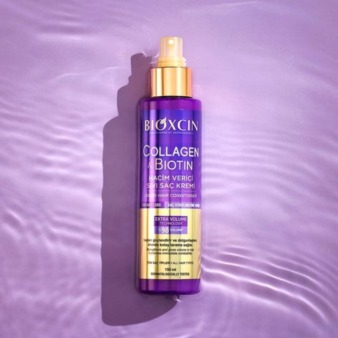 Bioxcin Collagen & Biotin Volume Leave-in Conditioner Spray - 150 ml - Tegen Haaruitval & Dun Haar - Voedende Haarspray