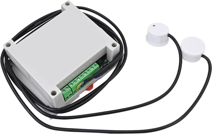 Waterniveau Sensor - Niveaudetector Controller - Tank Beveiliging - Contactloze Werking - 115x90x40mm - Wit