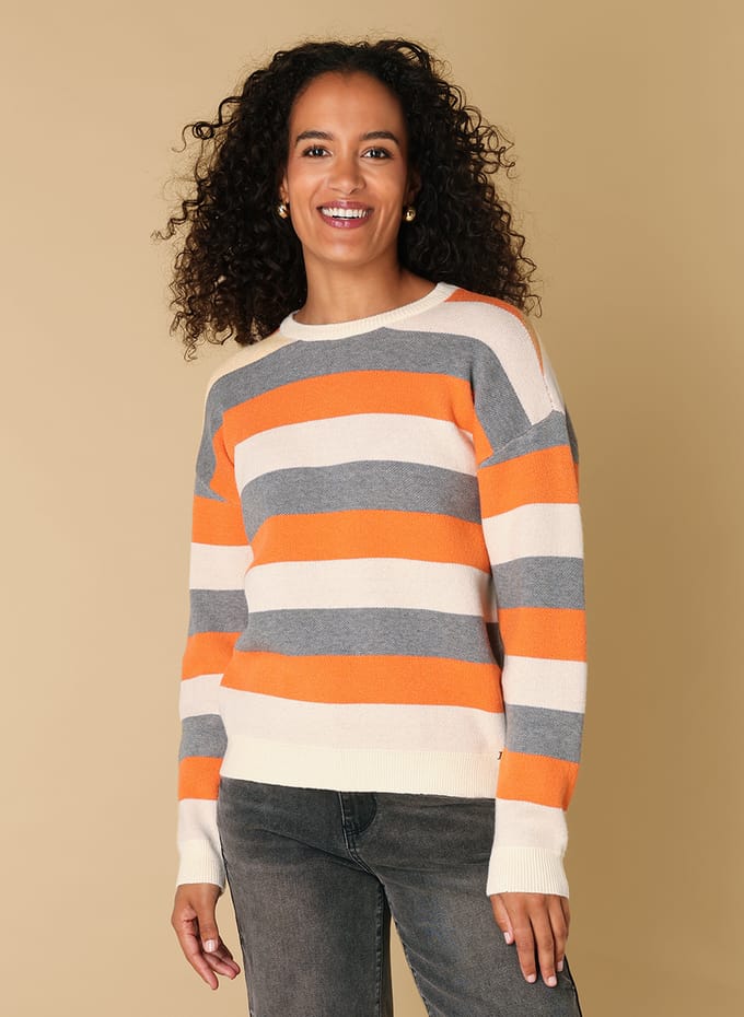 IVY BEAU Rika Tops - Mandarin orange/Mult - maat 44