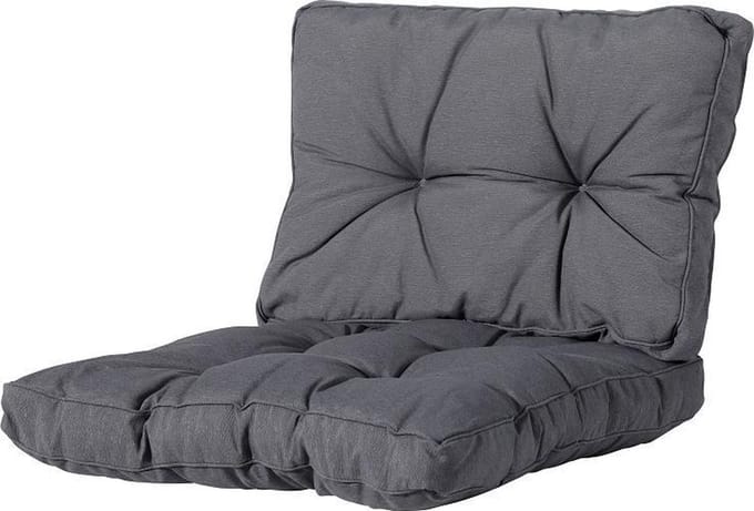 Madison - Loungekussen - Tuinkussen - Zitkussen - Rugkussen - 2-delig - 73 x 73cm - Florance Grijs