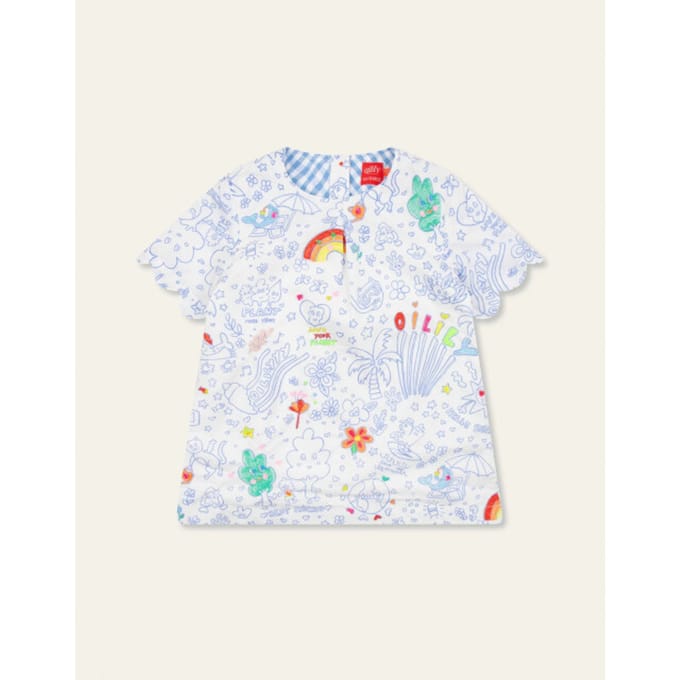 Oilily Daluna - Jurk - Meisjes - Wit - 110/5yr