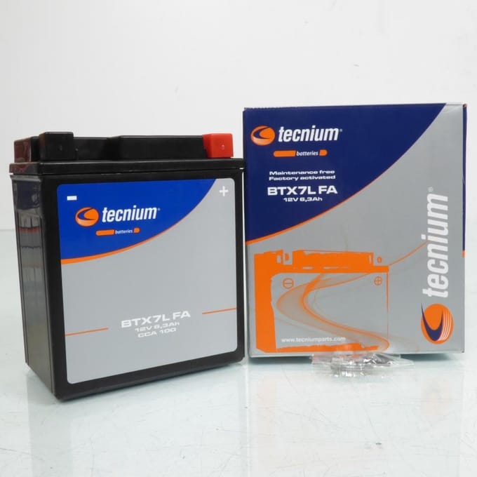 Batterie SLA Tecnium pour Auto YTX7L SLA / 12V 6Ah Neuf