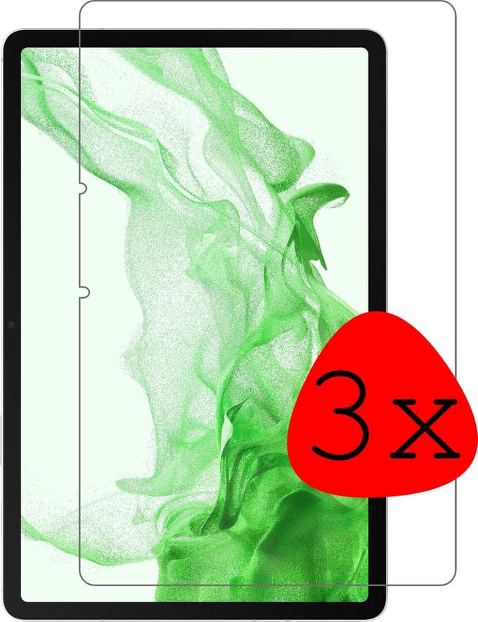 Screenprotector - 3 Stuks Geschikt voor Samsung Galaxy Tab S8 Plus - Extra Sterk - Beschermglas - Gehard Glas - Tempered Glass - Screen Protector
