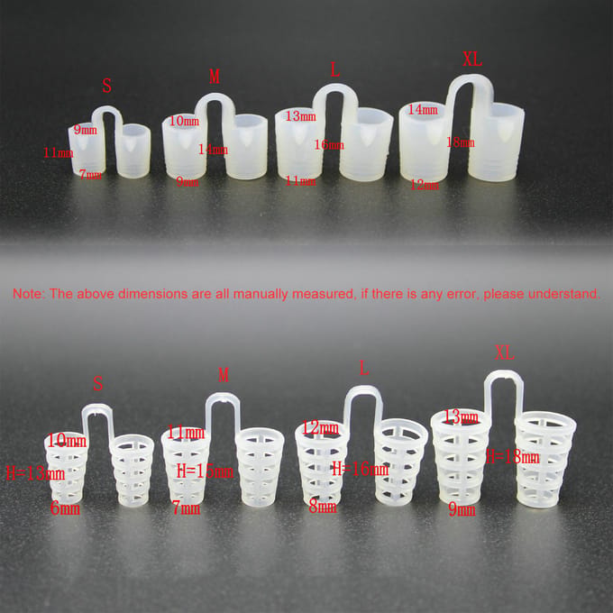8PCS Anti-Snurken Neusdilatatoren Set Anti-snurken Oplossing Apparaten Stop Snurken Slaaphulp om te verlichten transparant