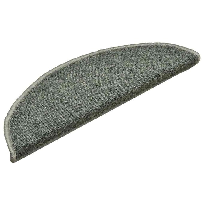 vidaXL - Trapmatten - 30 - st - 56x17x3 - cm - donkergroen - halfrond