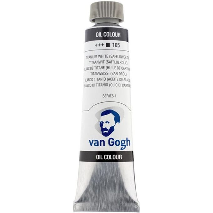 Olieverf - Titaanwit - 105 - Met saffloerolie - Van Gogh - 40ml wit