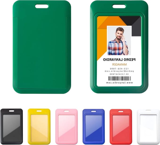 ID Kaarthouder - Badge Protector - Veilige Opslag - Schuifdeksel Ontwerp - Houdt 2 Kaarten - Groen