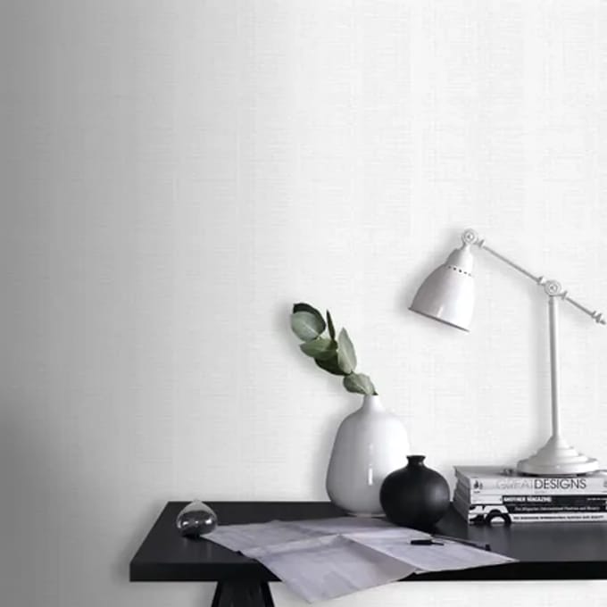 Sencys Overschilderbaar Vliesbehang Textuur - Wit - 10,05m X 52cm