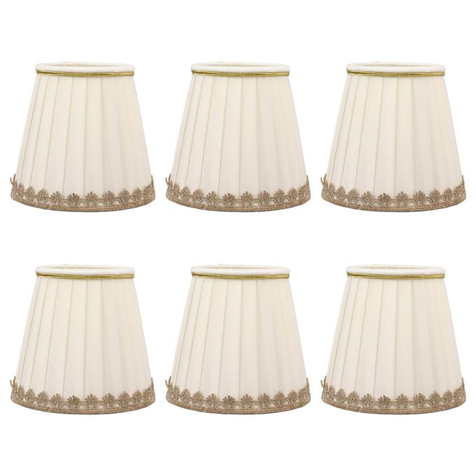 6 STUKS Kaarslamp Lampenkap Clip-on Stoffen Lampenkappen Set voor Tafellamp Wandlamp