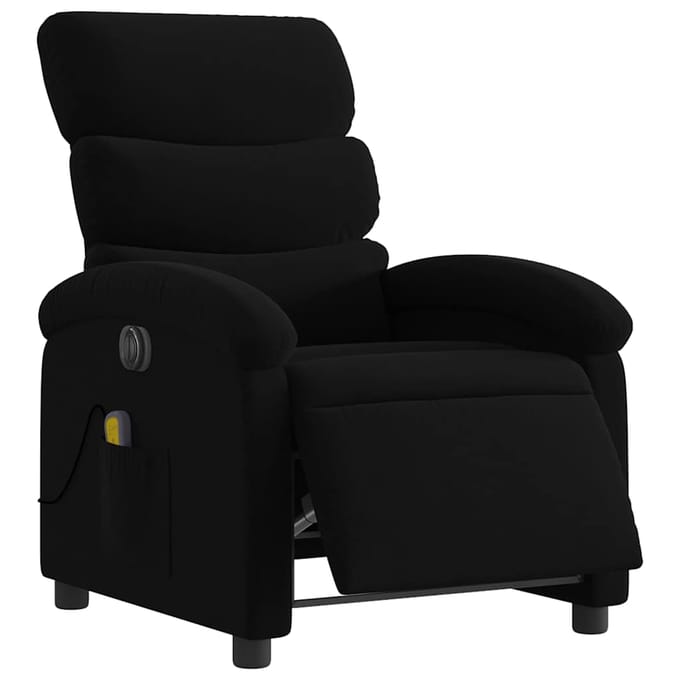 vidaXL - Massagestoel - elektrisch - verstelbaar - stof - zwart