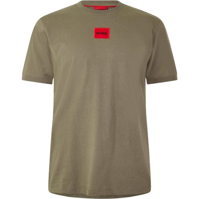 Hugo Diragolino T-shirt voor heren met logo op de borst (Medium Grijs)