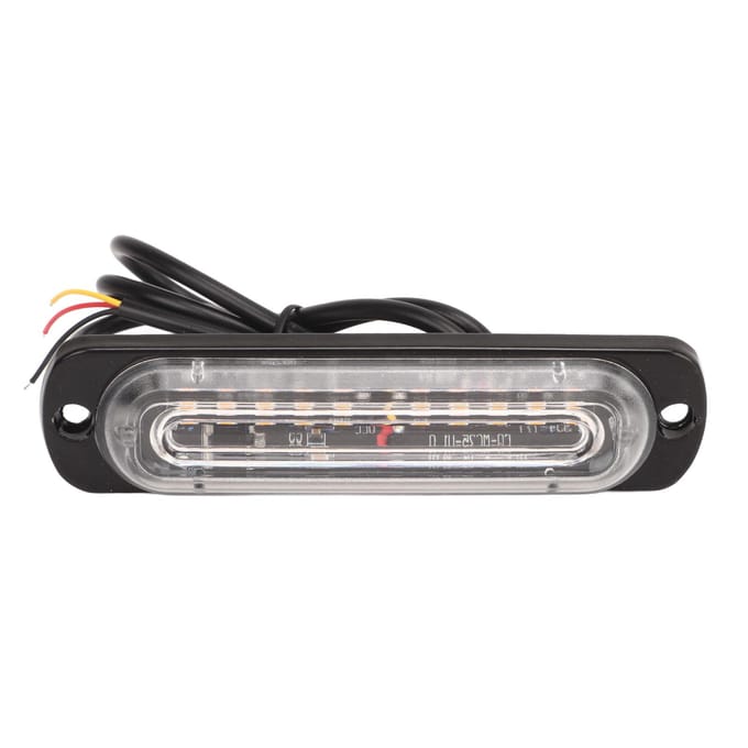 12V 24V Zijwaarschuwingslicht 36W Enkele Rij 10 Lichten Noodknipper Stroboscooplicht voor Vrachtwagens SUV's Voertuigen gray