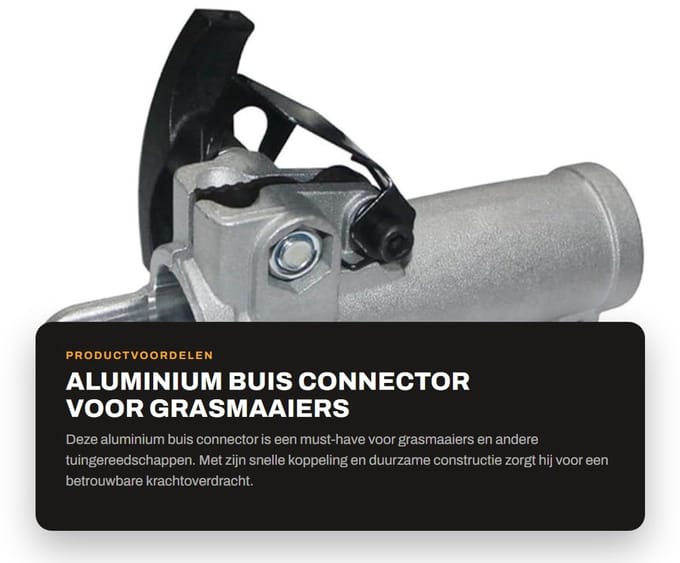 Dailygoods - Aluminium Buis Connector voor Grasmaaiers en Tuingereedschap