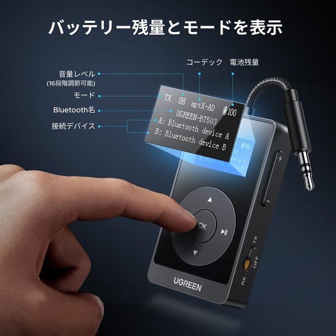 Zender / Ontvanger Bluetooth UGREEN BT503 (45492)