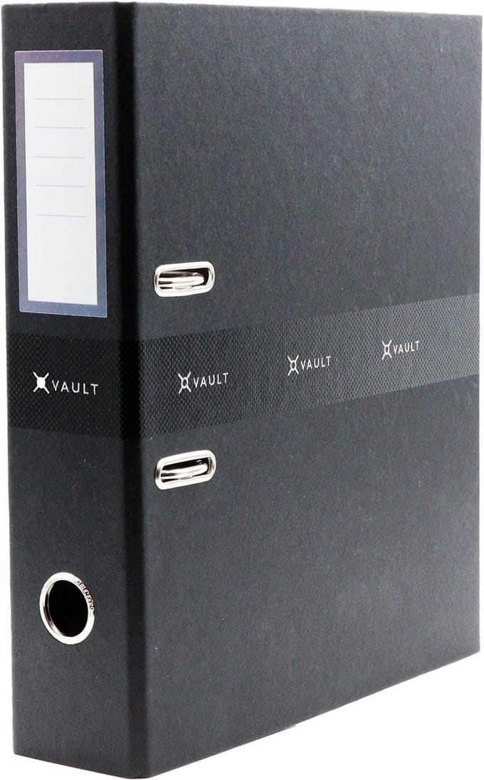 Ancor ordner - VAULT - formaat A4 - rugbreedte 8 cm - 2 stuks - AN-099485-A