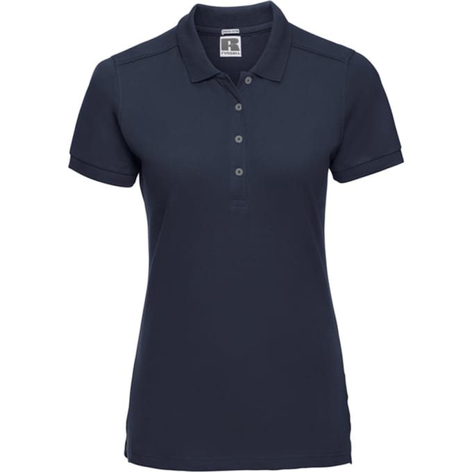 Russell Dames/Dames Stretch Fitted Poloshirt (Franse marine)