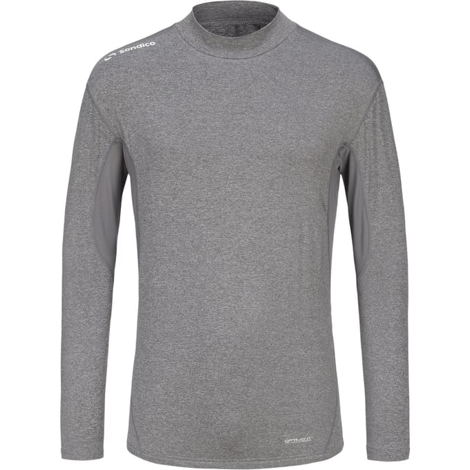 Sondico Heren-basislaagshirt met hoge kraag (Grijs)