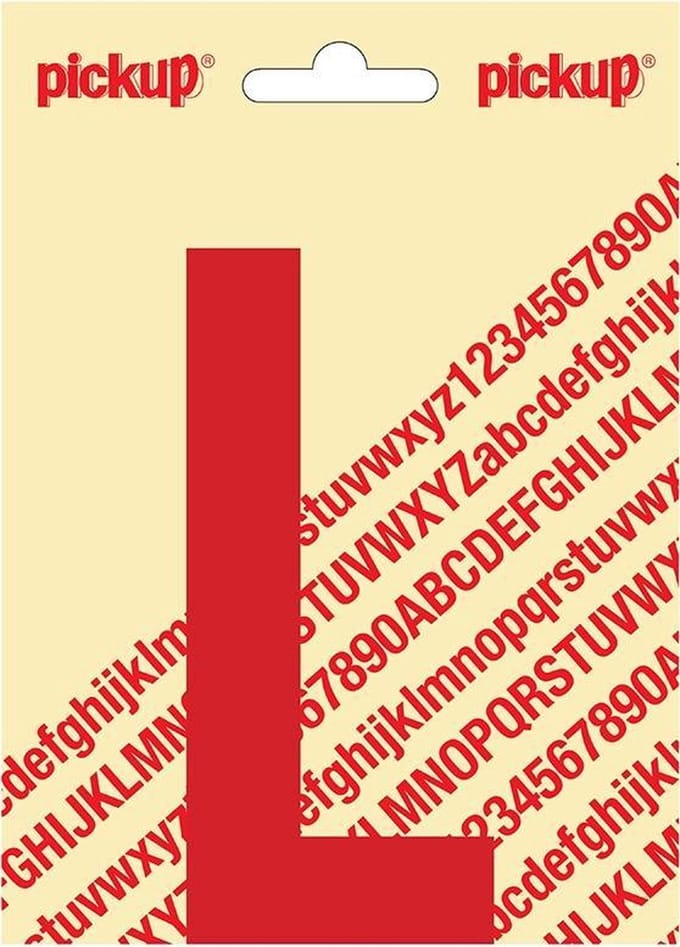 Pickup plakletter Nobel 120mm rood L - 31022120L