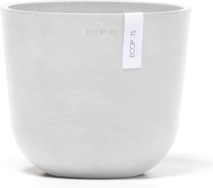 Ecopots Oslo Mini 19 - Pure White - Ø19 x H16,5 cm - Ronde witte bloempot