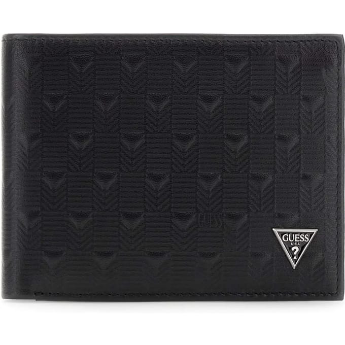 GUESS kaarthoes Torino Bifold No Coin Wallet Black zwart