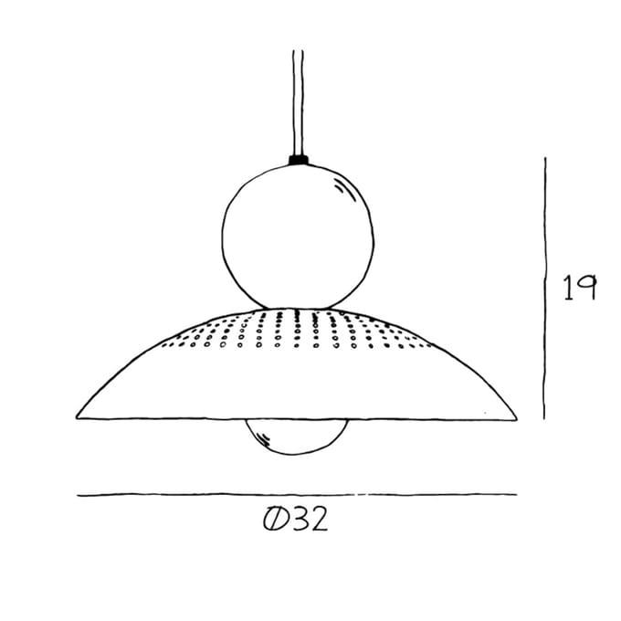 DESIGN BY US Hanglamp gezocht, goudkleurig, ijzer, Ø 32 cm