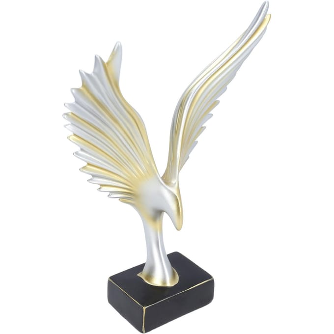 Adelaar Abstract Figuur Decoratief Hars Geometrisch Oppervlak Dier Vleugel Sculptuur Ornament voor goud