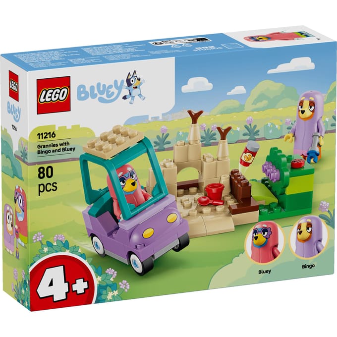LEGO Bluey Oma's met Bingo en Bluey Bouwpakket met Speelgoed voor Kinderen 11216