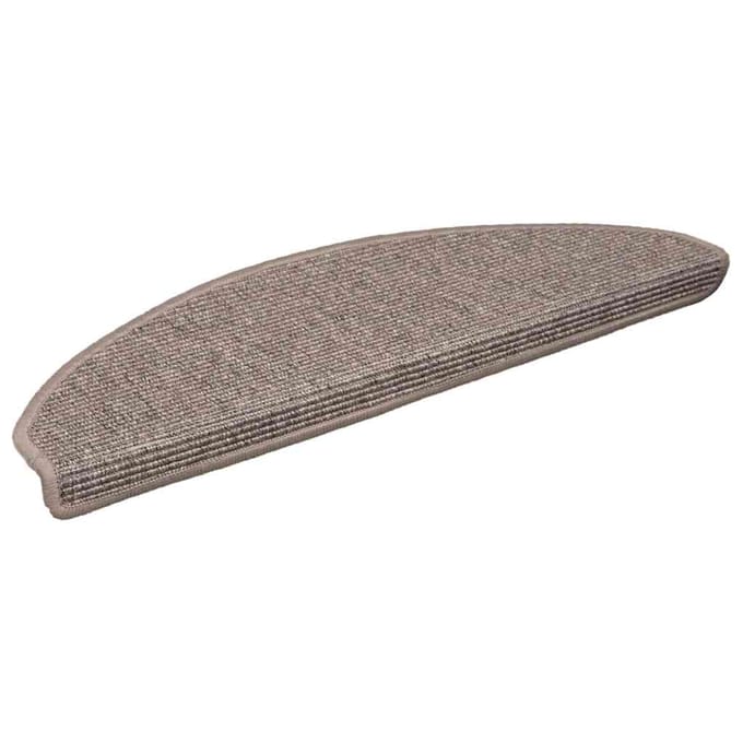 vidaXL - Trapmatten - 15 - st - 65x21x4 - cm - Donkerbeige - Halfrond - Groot