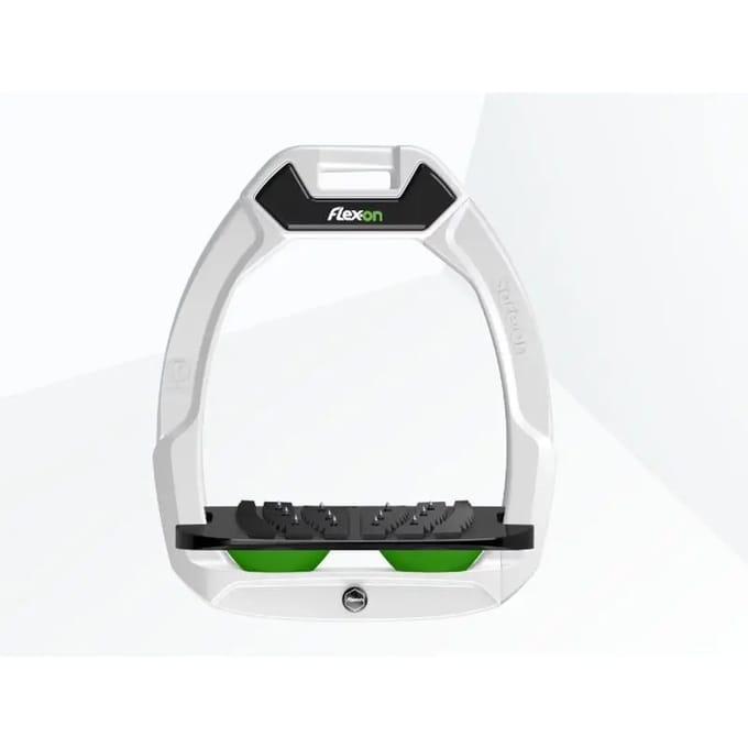 Veiligheidsechte ruiterspijlen Ingelijnd Ultra Grip Wit/Zwart/Groen Flex-On Safe-On