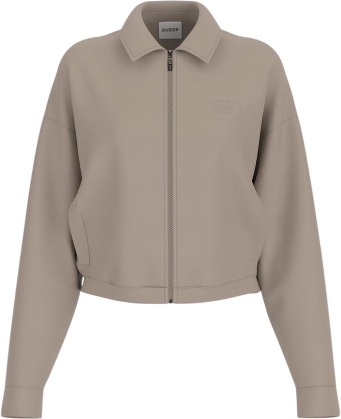 Guess Dames Vest Bruin V6RQ17-KD822/G1O3 Annie Crop Full Zip