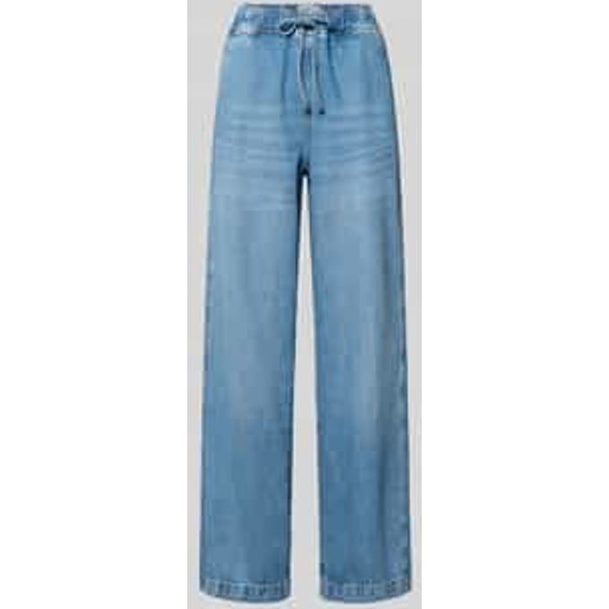 Wide leg jeans met elastische band