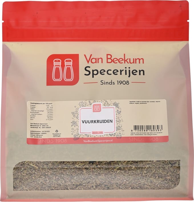 Van Beekum Specerijen - Vuurkruiden - 450 Gram (hersluitbare stazak)