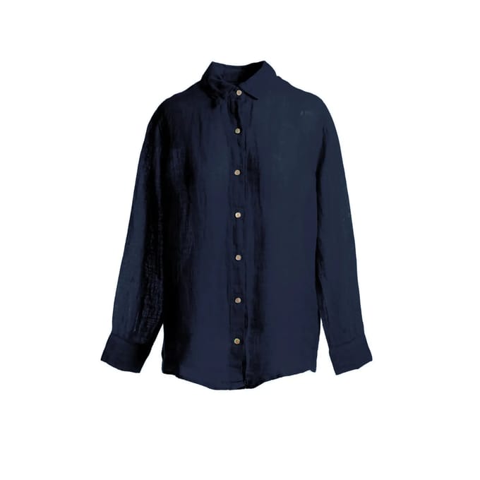 Dames lange mouw blouse in gaas Haris Cotton Essentials