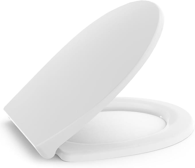 Toiletdeksel - WC-bril - Hygiënisch Reinigen - Softclose & Quick Release - 46x38cm - Wit