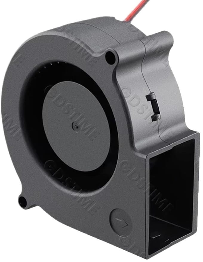 Radiale Ventilator - Centrifugaalventilator Luchtkoeler - Koeling Optimaliseren - Dubbele Kogellagers - 75x75x30 mm - Zwart