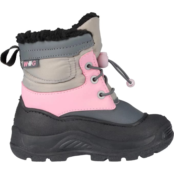 Winter-grip Snow Flake - Snowboots Junior Teddy - Zwart/Roze - maat 34