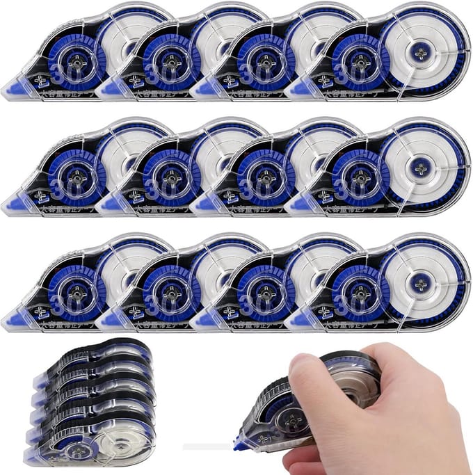 12 Stuks Correctierollen Set - Foutloze Correctietape voor School en Kantoor