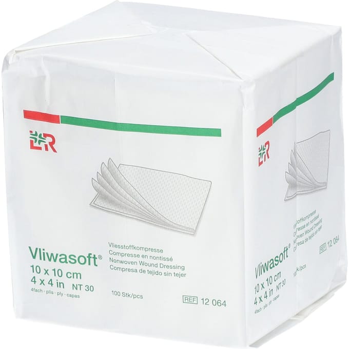 Lohmann & Rauscher Vliwasoft 10x10cm 12064 100 Compressen